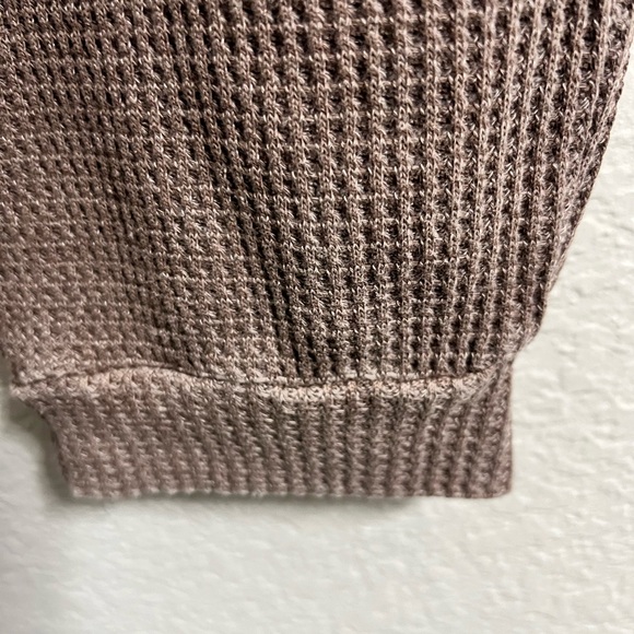 Rae Mode Women’s Waffle Knit Jogger Pants with Drawstrings in Brown - Picture 6 of 9